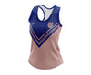 Custom Singlet Blue & Pink Chevrons